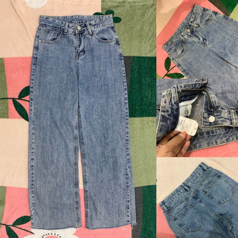 [NEGO TIPIS] PRELOVED celana boyfrend / kulot jeans wanita