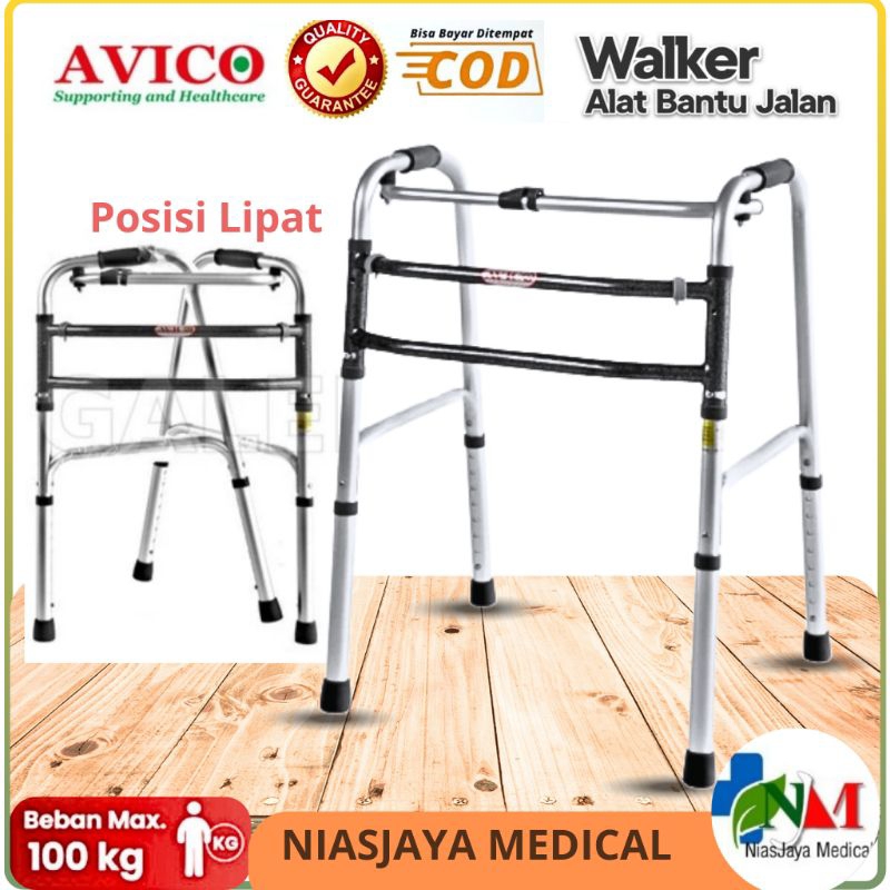 Walker avico alat bantu jalan orang tua/ Walker Lansia manula/ Walker standar tanpa roda buat belaja