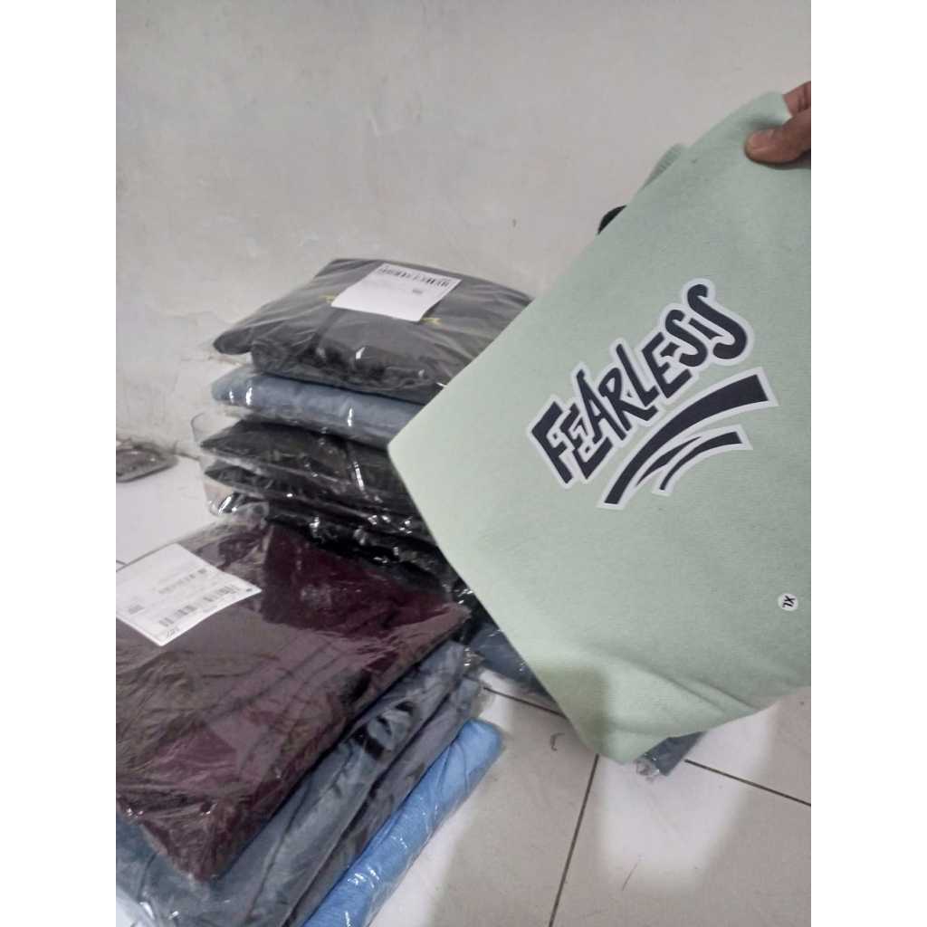 Hoodie Pria Abu Distro Premium Bahan Katun Flece Tebal Gramasi 280