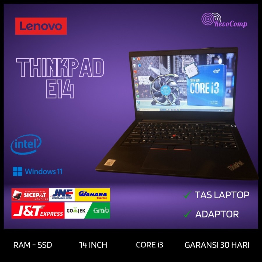 Laptop Lenovo Thinkpad E14 Core i3 Gen 10 Ram SSD Full HD IPS