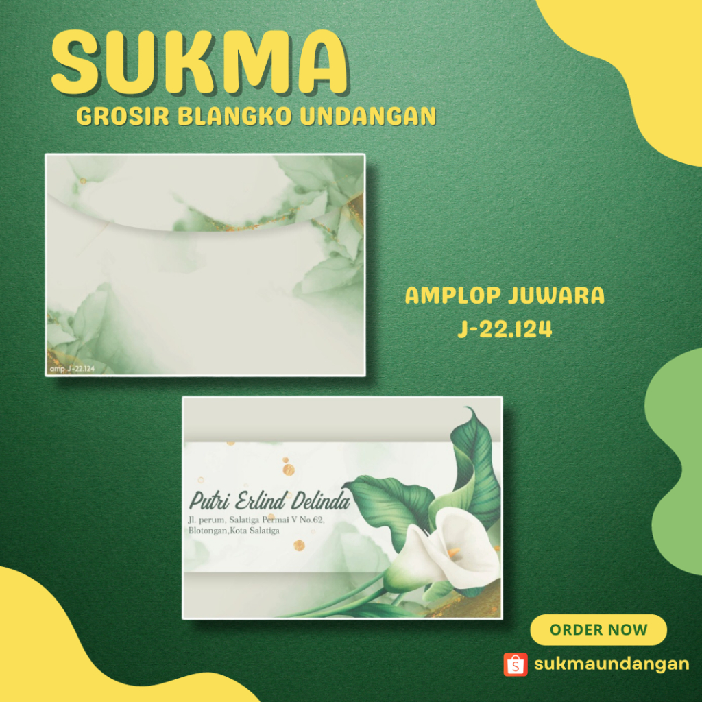 

AMPLOP KONDANGAN NIKAH MURAH JUWARA J-22.124 50 PCS UKURAN KECIL | SUKMA UNDANGAN