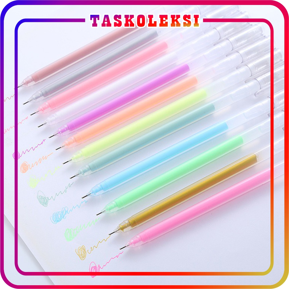 

☛TK☚ Color Gel pen with Premium Colors / Pulpen Gel dengan warna premium 17 warna 0.5 mm S097