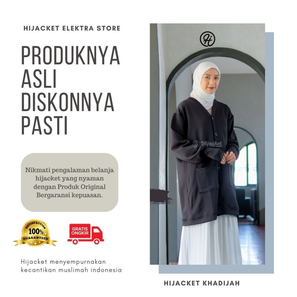 Hijacket Khadijah Jaket Muslimah Jaket Panjang Jaket Hijaber Terbaru