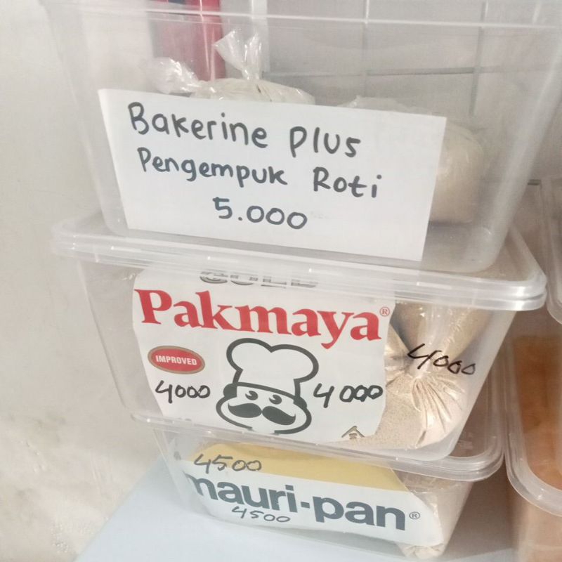 

Ragi instan mauripan, pak Maya, pengempuk roti bakerine plus kemasan repack 50gr