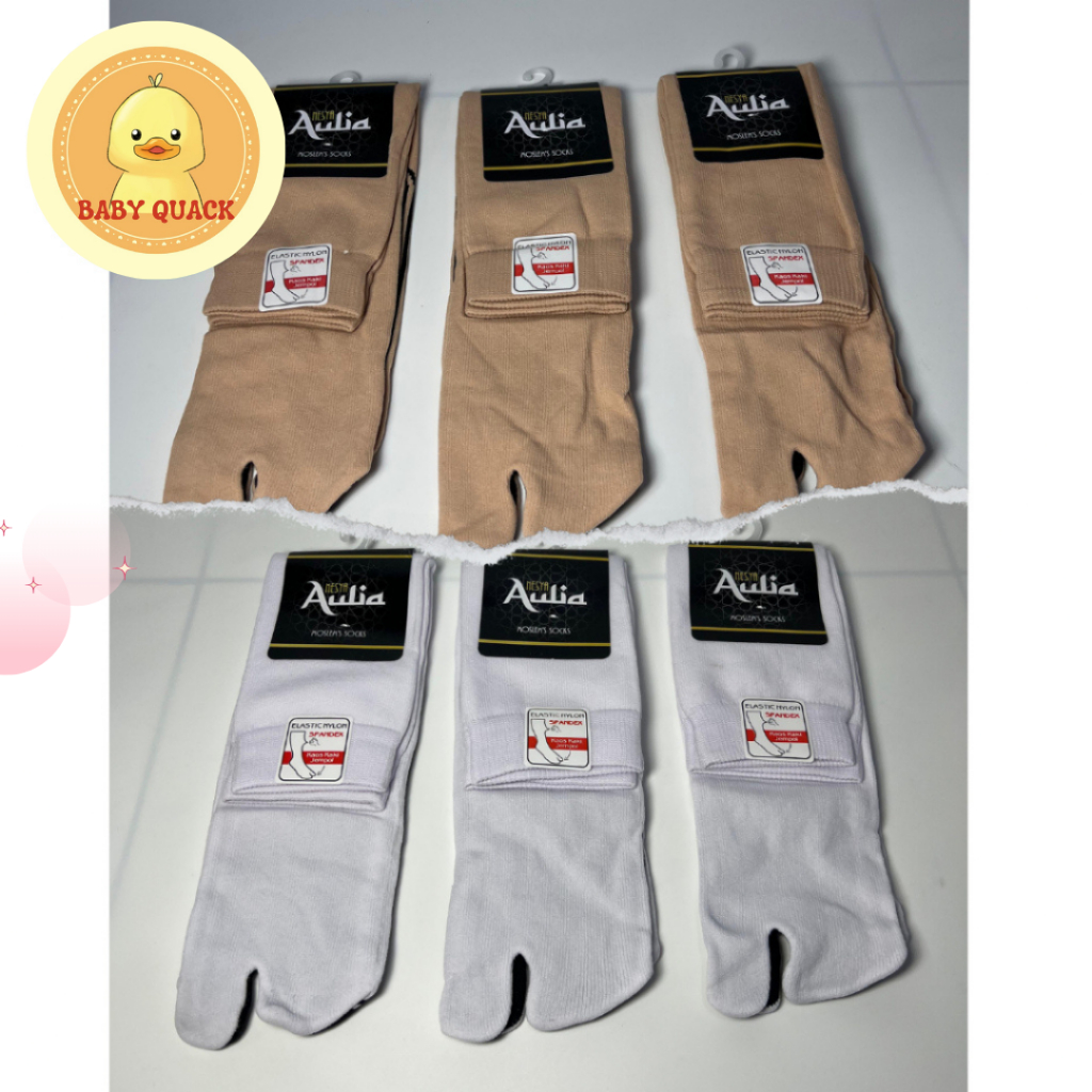 Kaos Kaki Jempol Muslimah Alas Hitam Aulia Spandek / High Quality - Makassar