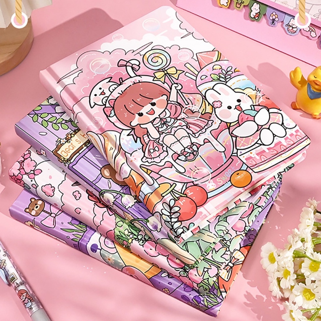 

Buku Akun Tangan Lucu 80Sheets Notebook Warna Halaman Dalam Pola Kartun Kualitas Tinggi Kertas Jepang Pink Hand Ledger Diary Notebook Gadis Alat Tulis Siswa
