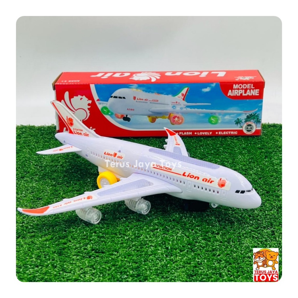 MAINAN ANAK PESAWAT BATERAI /PLANE /PESAWAT GARUDA INDONESIA /BATIK / CITILINK AIR BUS A380 15574