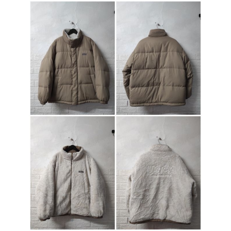 Jaket Puffer sherpa California Who.Au reversible