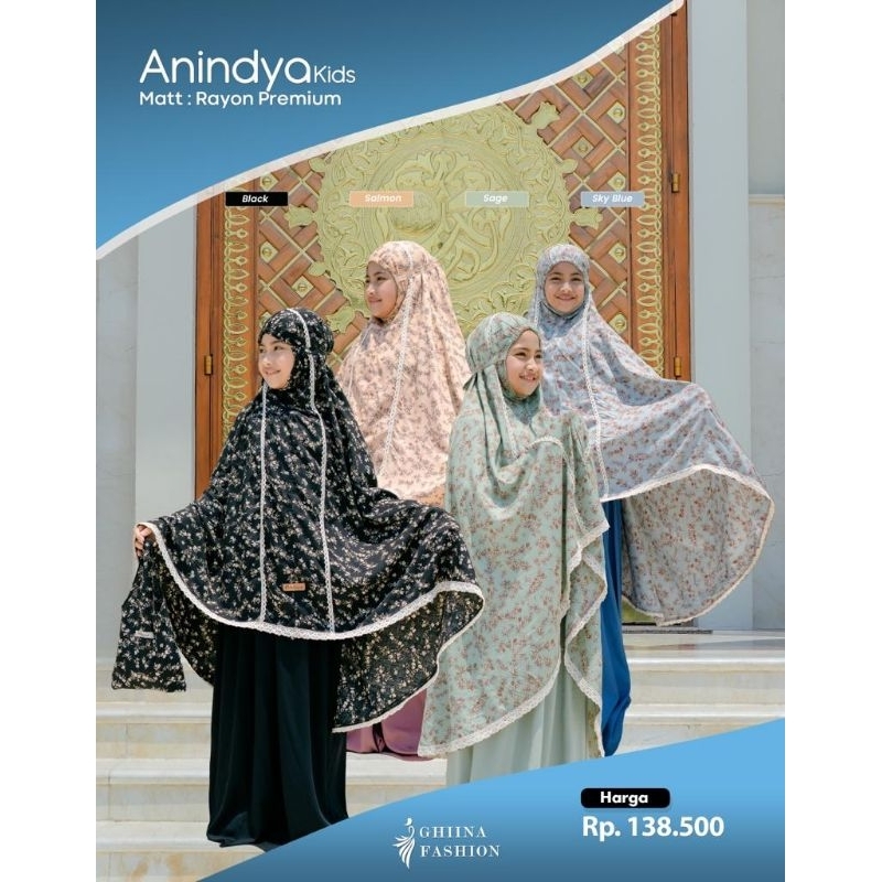 ANINDYA KIDS MUKENA BY GHINA FASHION// MUKENA COUPLE ANAK