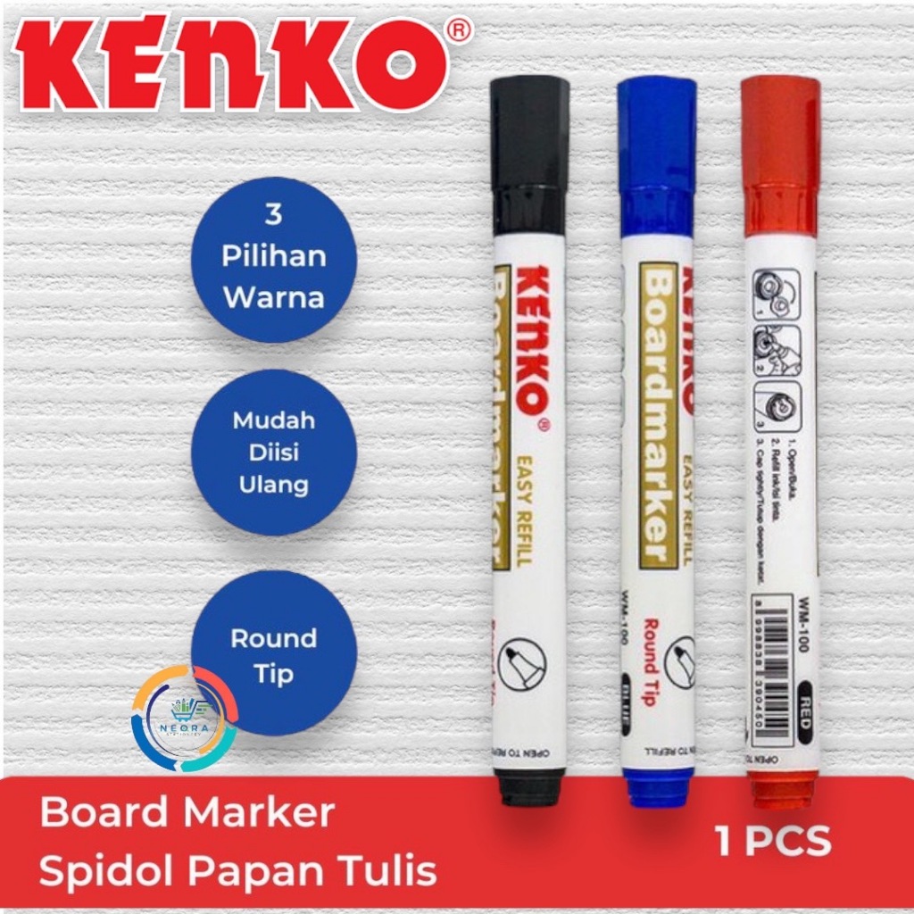 

Kenko Spidol Whiteboard Marker / Spidol Papan Tulis WM -100