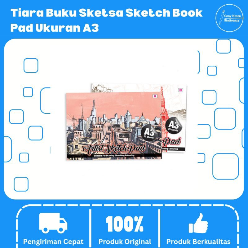 

Tiara Buku Sketsa Sketch Book Pad Ukuran A3 - Buku Sketsa Besar - Big Sketch Book