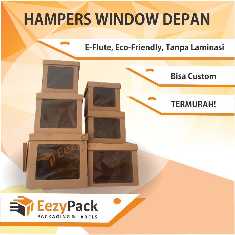 

(ISI 10)E FLUTE/ Hampers Badan Tutup Window Depan / Box Kue Tart/ Kotak Kue Ulang Tahun/ Dus Kue Tart/ Corrugated