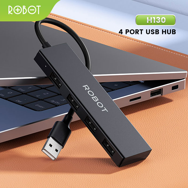 ROBOT H130 USB HUB 4 PORT 25cm KABEL EXTENSION PERPANJANG ADAPTER LAPTOP PC KEYBOARD MOUSE FLASHDISK
