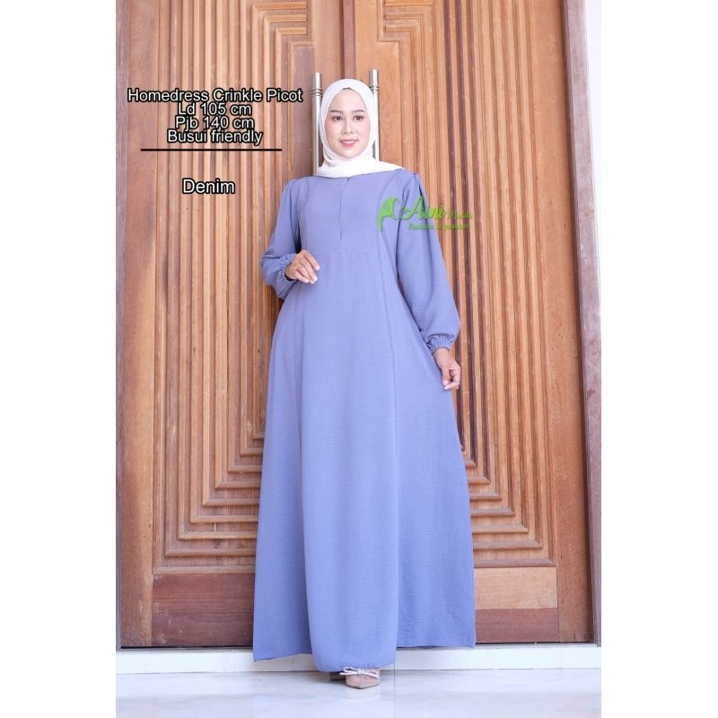 Homedress Crinkle Aiflow/Gamis Crinkle Ori Aini Modiste