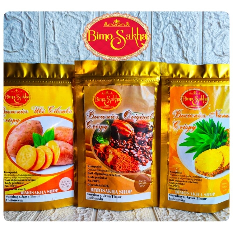 

BIMOSAKHA BROWNIES CRISPY POUCH 50 gr bundling 3 varian