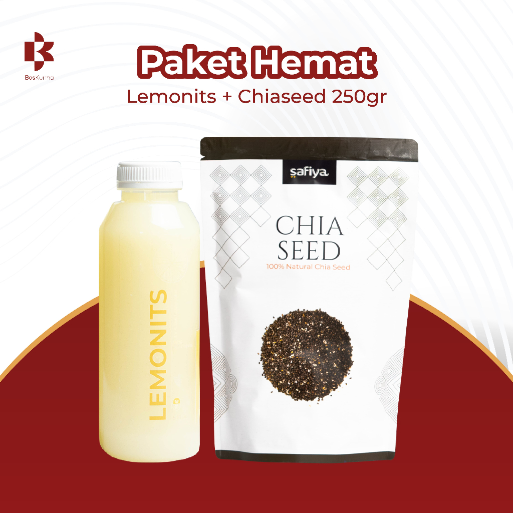 

[ 2 IN 1 Paket Detox ] Lemonits / Sari Lemon 500ml + Chiaseed 250gr Pure Original
