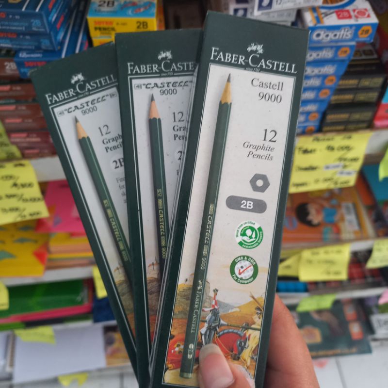 

Pensil Faber-Castell 2B Asli