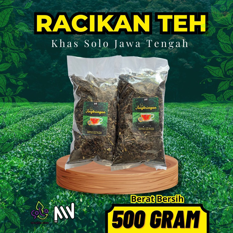 

Teh Angkringan Kemasan 500 Gram / Es Teh Jumbo Khas Solo Viral Untuk Jualan / Teh Kombinasi Campuran Khas Surakarta Nasgitel