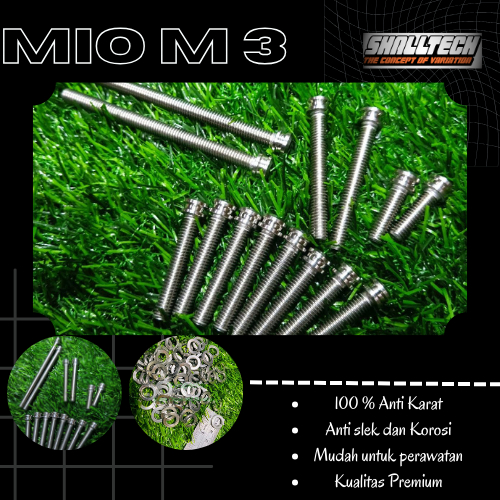 BAUT CVT MIO M3 BAHAN STENLLES ANTI KARAT MODEL TITANIUM STENLLES CUSTOME PROBOLT