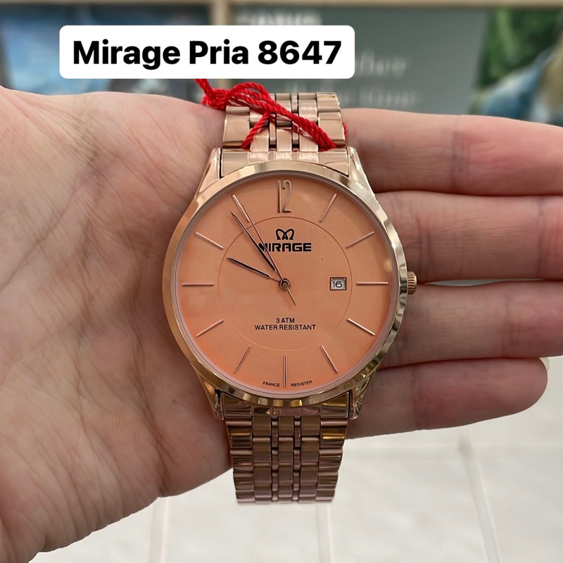 Jam Tangan Mirage 8647 Pria Full Rosegold