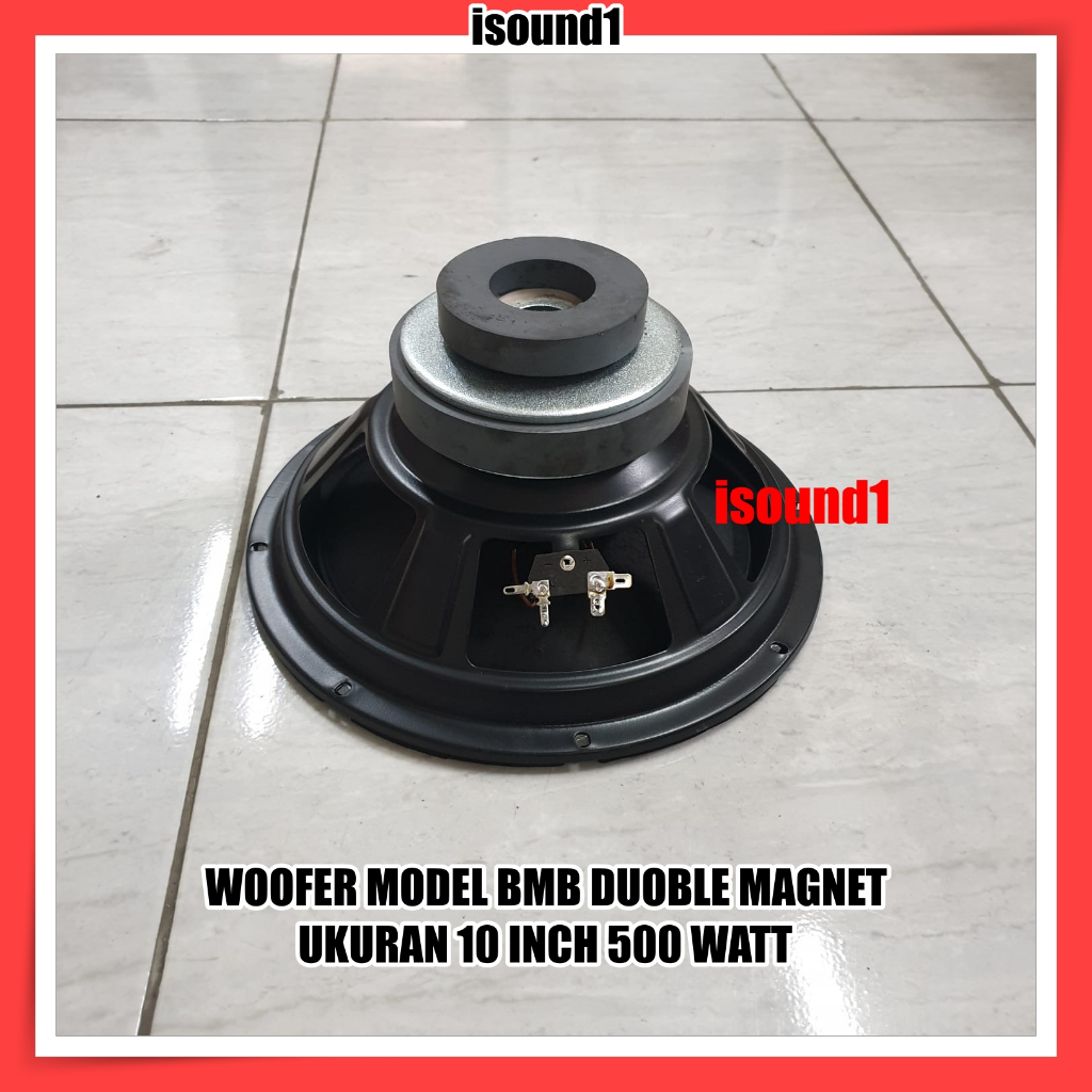 SPEAKER WOOFER KARAOKE MODEL BMB 10 INCH 10 IN 500 WATT DOUBLE MAGNET