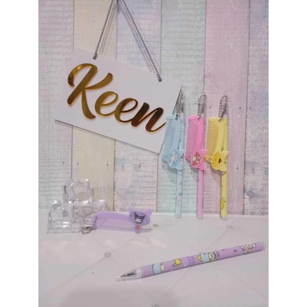 

PENA BALLPEN PEN GEL motif GANTUNG SISIR SANRIO 1BUAH PULPEN