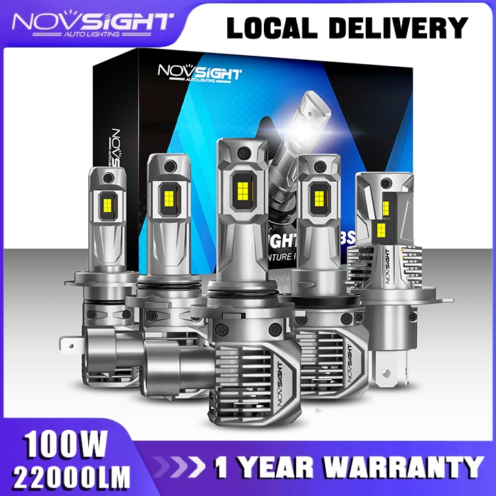 NOVSIGHT N62 H4 H7 H11 HB3 HB4 22000LM high/low kit lampu depan LED sorot tinggi