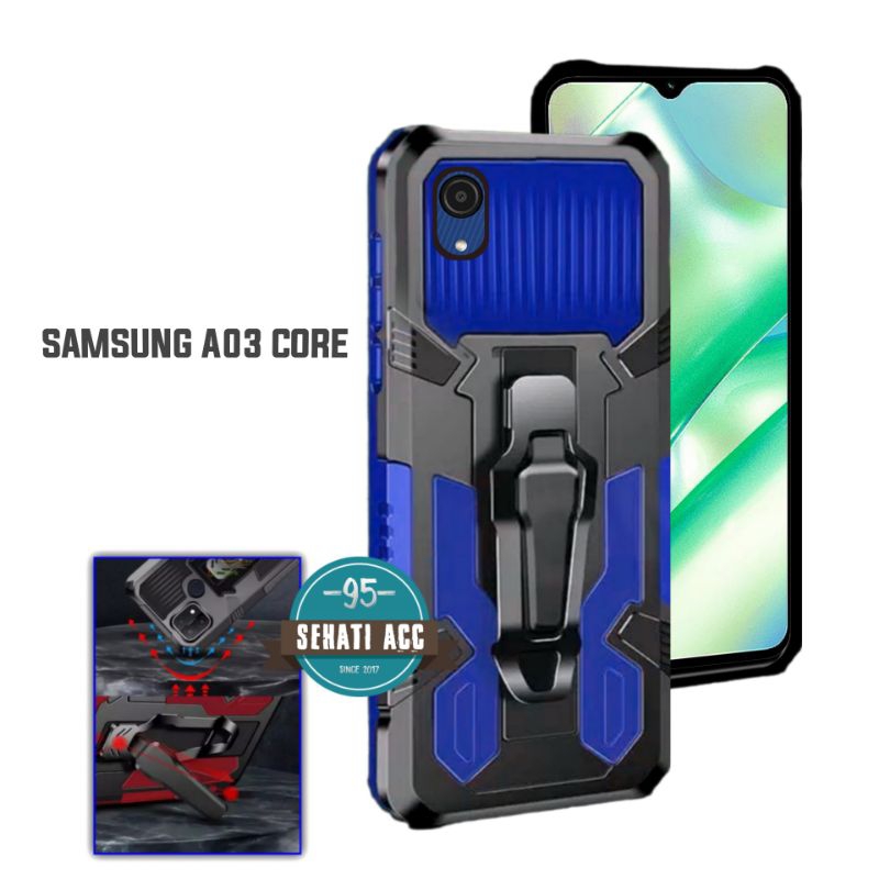 SAMSUNG A03 CORE Casing robot standing klip hard case robot kristal