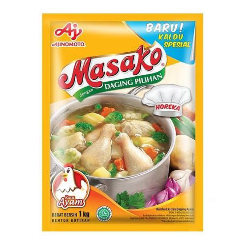 

MASAKO AYAM UKURAN 1 KG, 500 GR, 250 GR,100 GR
