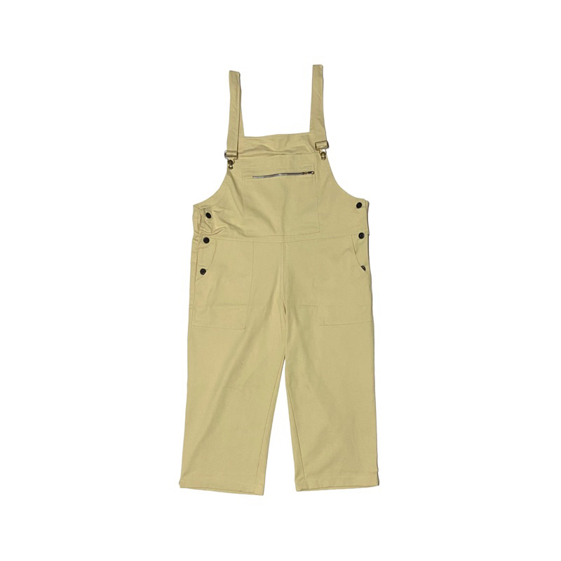 Fatgoods Baju Overral Jumpsuit Jumbo Pria Bigsize Cotton Twill Cream