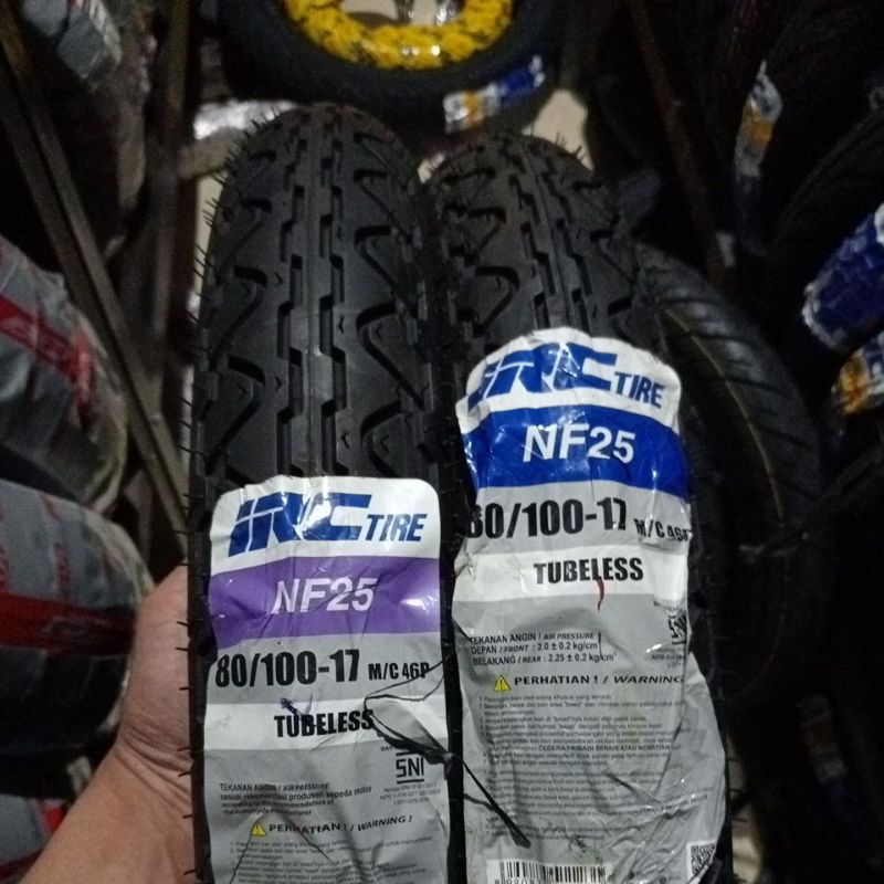 IRC 80/100-17 NF25 BAN LUAR IRC TUBELESS/TUBETYPE RING 17 BAN LUAR MOTOR IRC NF 25 80 100-17 Honda V
