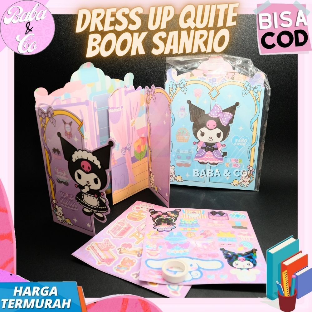 

DRESS UP BUKU QUITE BOOK MELODY KUROMI SANRIO DIY MAINAN EDUKASI ANAK KREATIF BOOK DRESS UP SANRIO KUROMI MELODY
