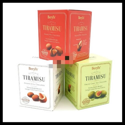 

Chocolate Beryl's Tiramisu 100 gram / Almond White, Milk and Green Tea Chocolate