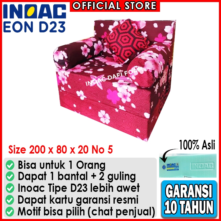 Sofabed Inoac 200x80x20 nomor 5 busa Inoac EON D23 original garansi 10 tahun kasur busa kasur lipat 