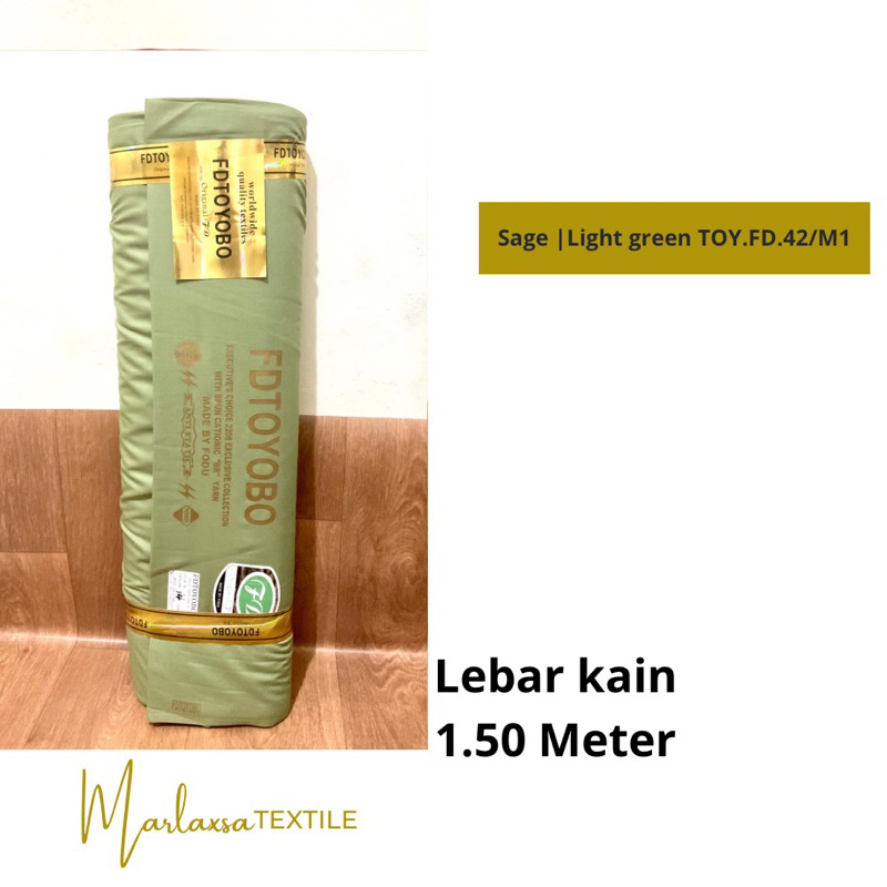 KAIN KATUN TOYOBO FODU ORIGINAL | Sage | Hijau Sage