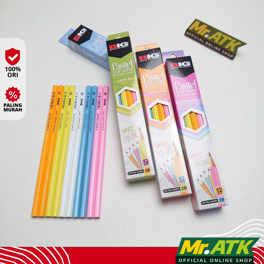 

PENSIL 2B BIG PASTEL WARNA HITAM - PENCIL MURAH SEKOLAH ANAK