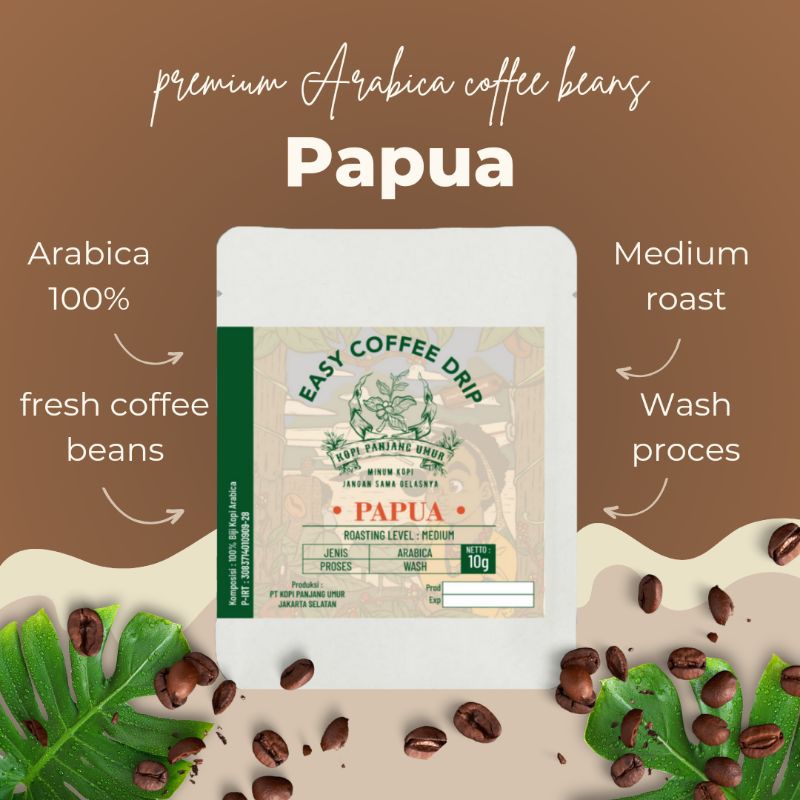 

Papua Wamena Kopi Arabika Papua Wamena Premium Coffee Drip 10g By. Kopi Panjang Umur