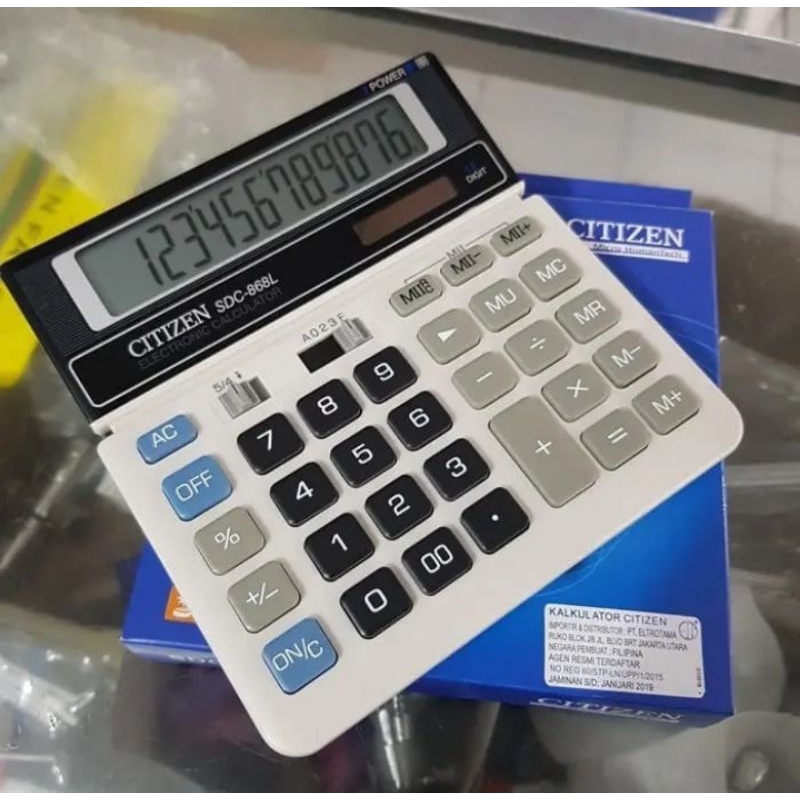 

Citizen Calculator SDC-868L - Kalkulator Desktop Meja Kantor SDC 868L Citizen 868L