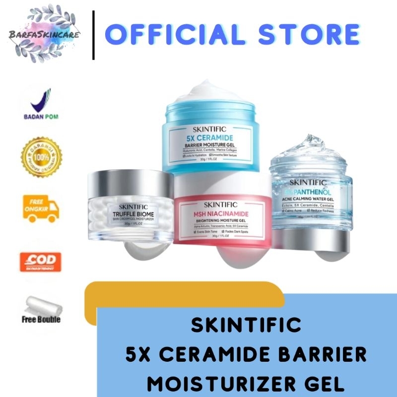 Skintific 5X Ceramide Skin Barrier Repair Moisturizer Gel 30Gr Anti Pores Claymask - Alaska Volcano 