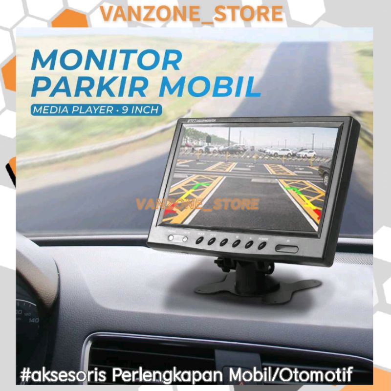 Monitor Parkir Mobil 9 Inch LCD DVD MP5 Player Multi Screen Display Kamera Mobil