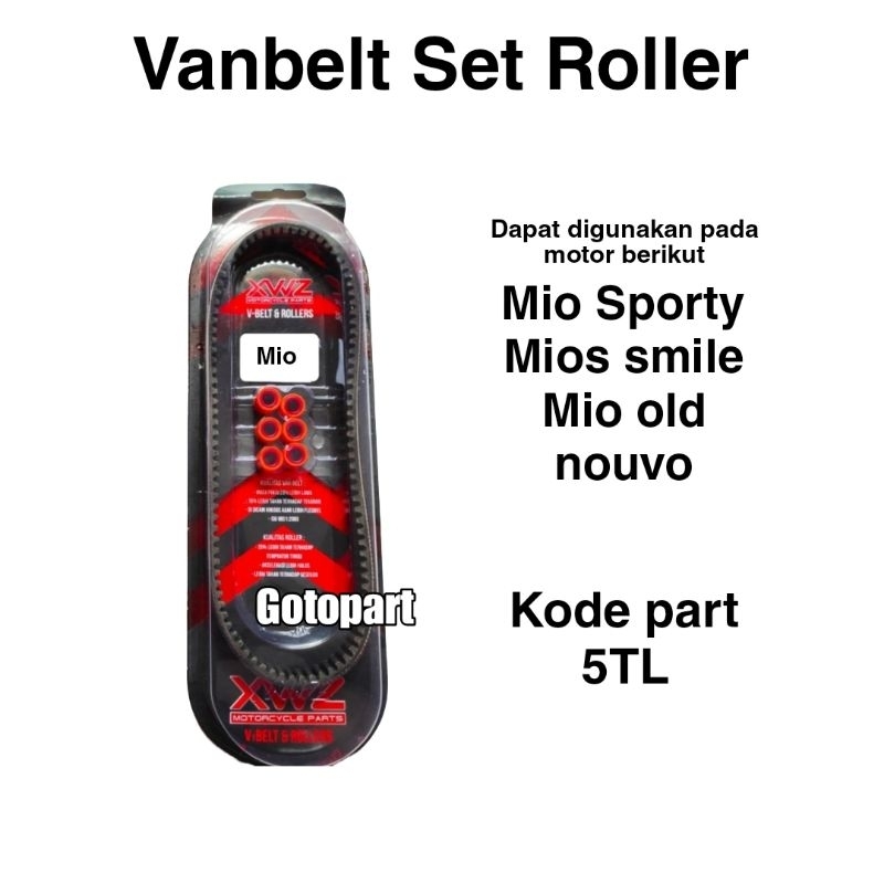 Vanbelt Mio sporty 5TlL Mio smile Mio old Nouvo vanbel V-Belt panbel Mio sporty