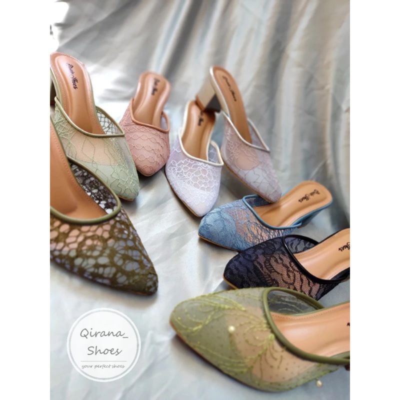 selop pengantin wanita / slop pengantin wanita premium / wedding shoes / sepatu pengantin
