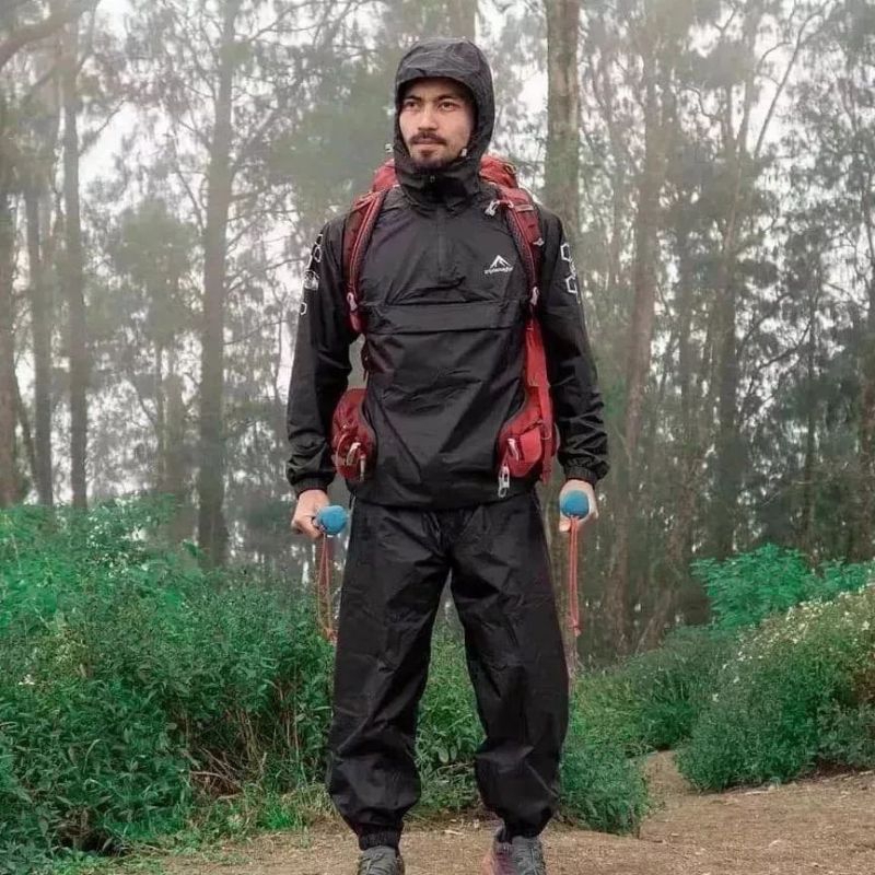 Jas hujan Ultralight Triple Elmoon full waterproof - raincoat kangguru - jas hujan kangguru setelan 