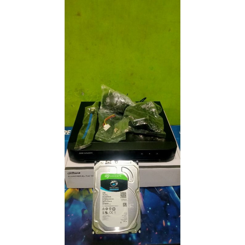 DVR 16 Chanel Hikvision + Hardisk Seagate Skyhawk 5TB