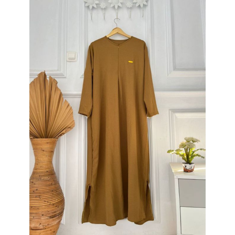 [BEST SELLER] Daily Polos Long Busui | Gamis Simple Abaya-flaxen