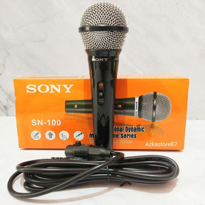 mic sony sn-100 microphone sony sn100 dyanamic microphone mic kabel mic karaoke