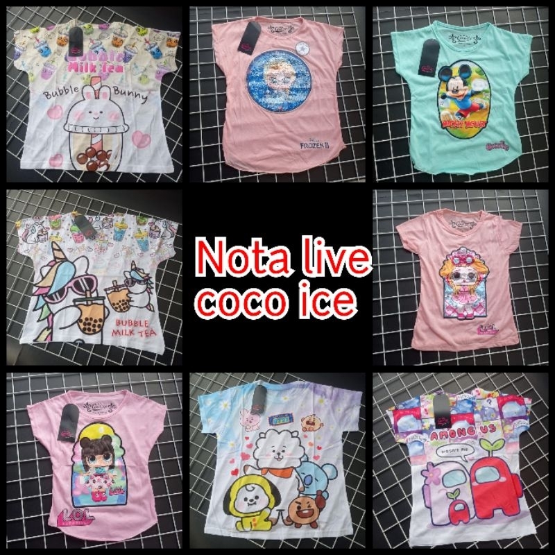 Kaos anak coco ice thailand