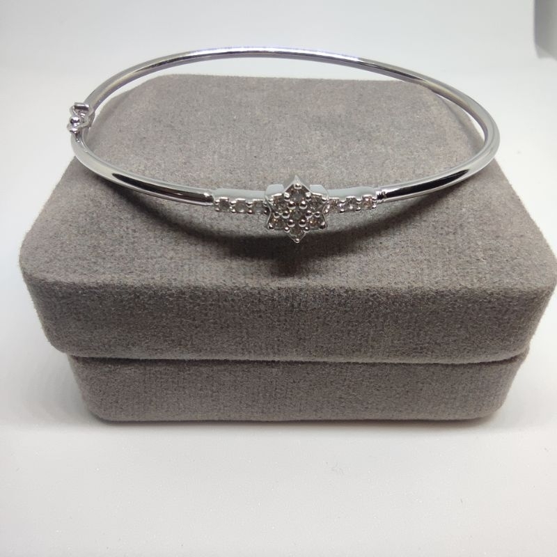 Gelang bangle pipa mata bunga asli perak925