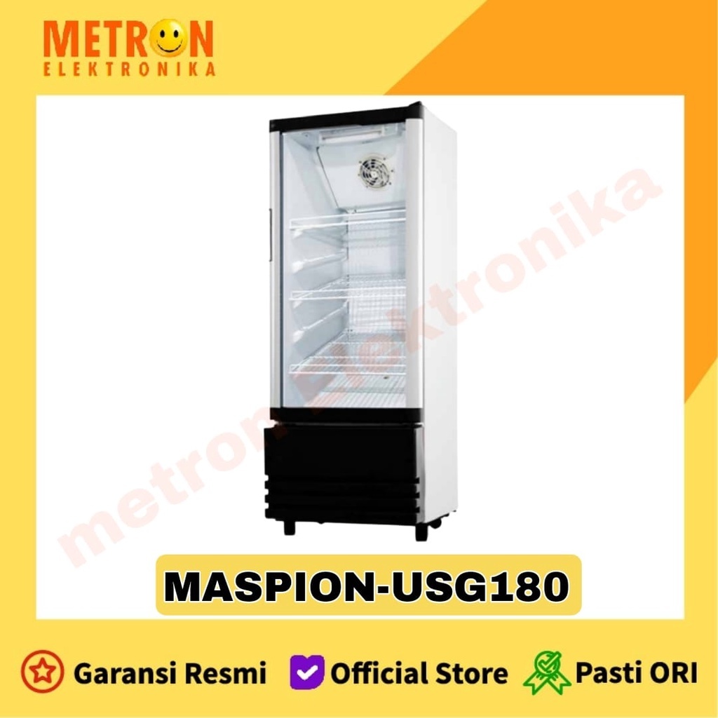 MASPION USG 180 ND-RW/PW / NEW DOOR SHOWCASE 180 LITER / USG180NDRWPW