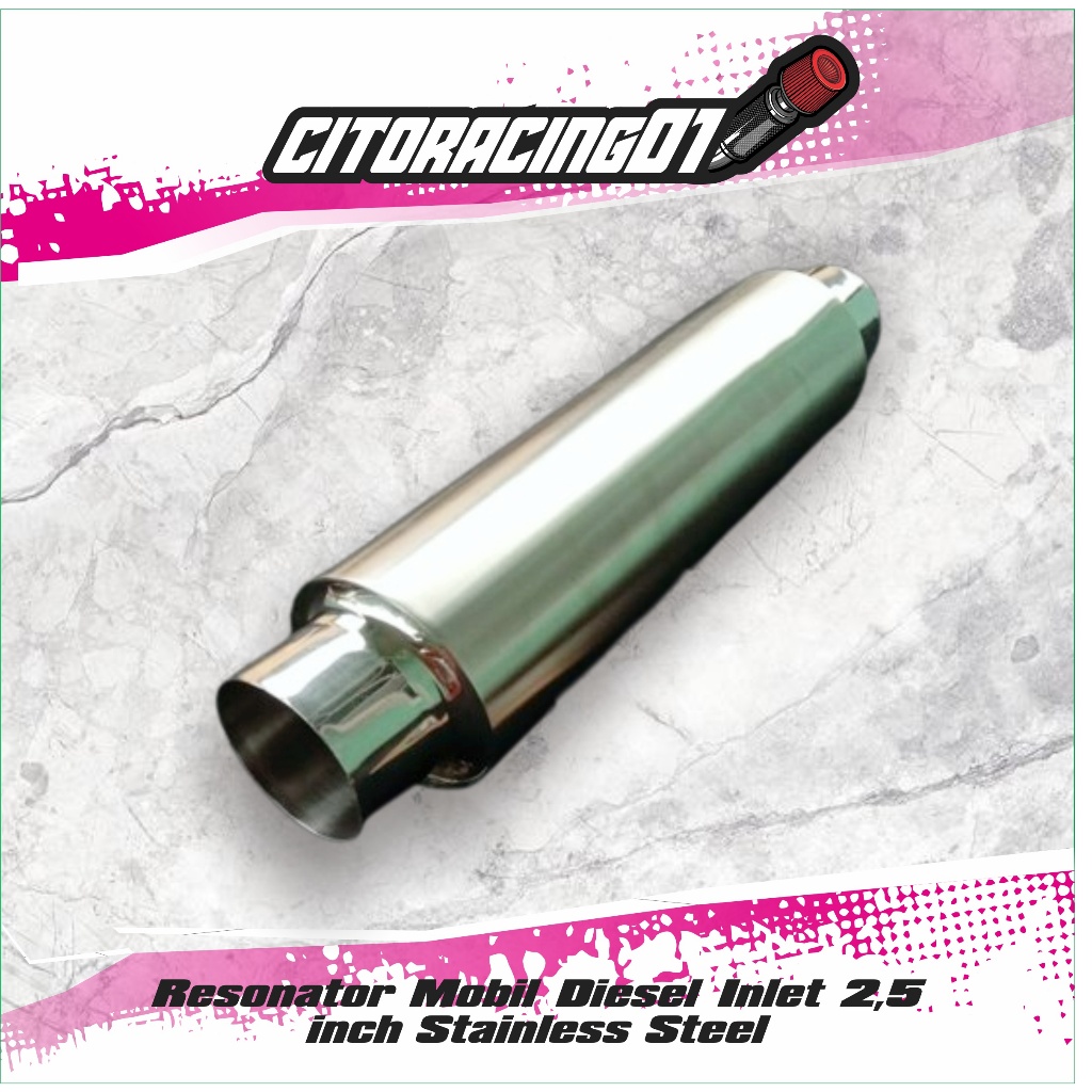 Resonator Mobil Diesel Inlet 2,5 inch Stainless Steel